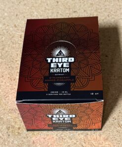 Third Eye Kratom Strawberry Mango Pineapple 150mg 15ml Shots 12ct
